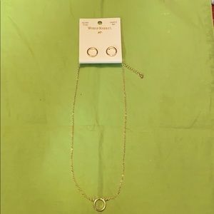 Goldtone Earring & Necklace Set